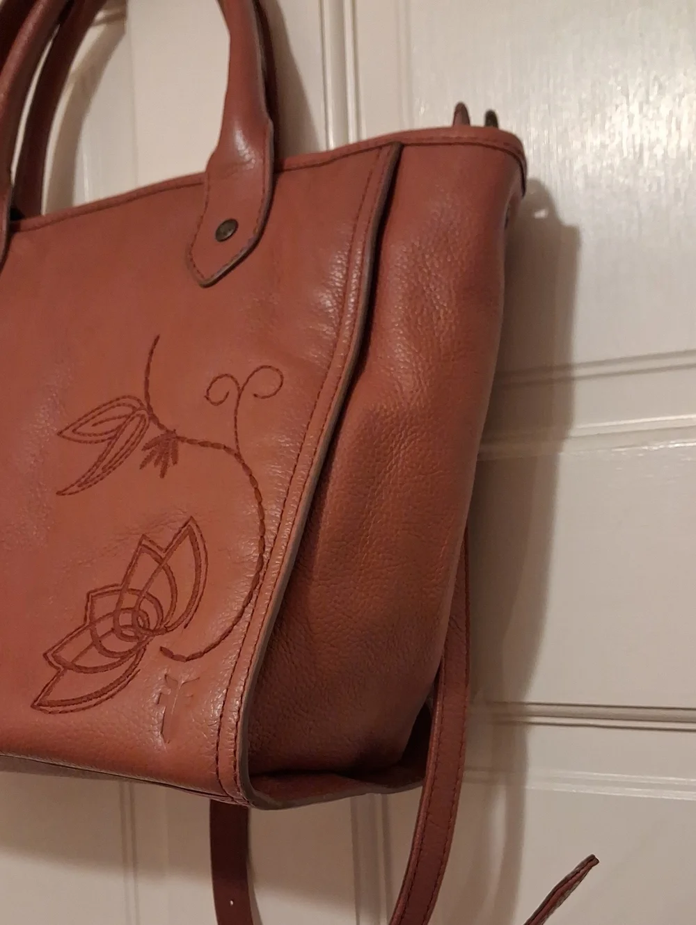 Frye Clay Brown Leather Satchel.